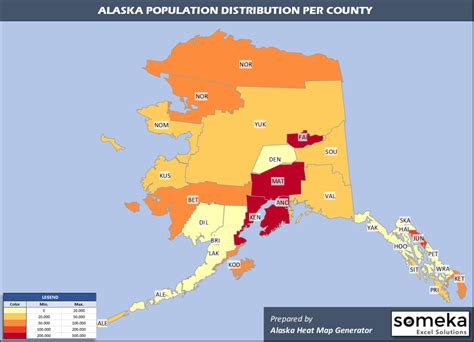 alaska population map.